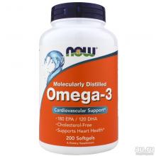 Now Omega-3 1000mg, 200 капсул